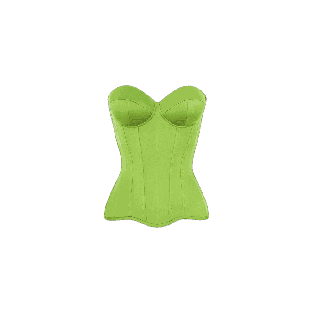 Corset Top - Satin Green