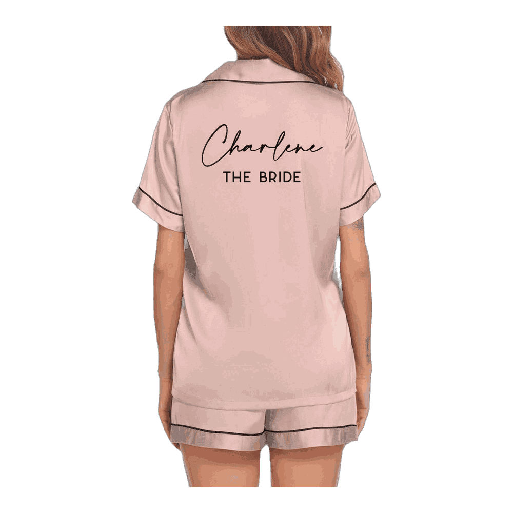 Satin Pajama Set - Champagne