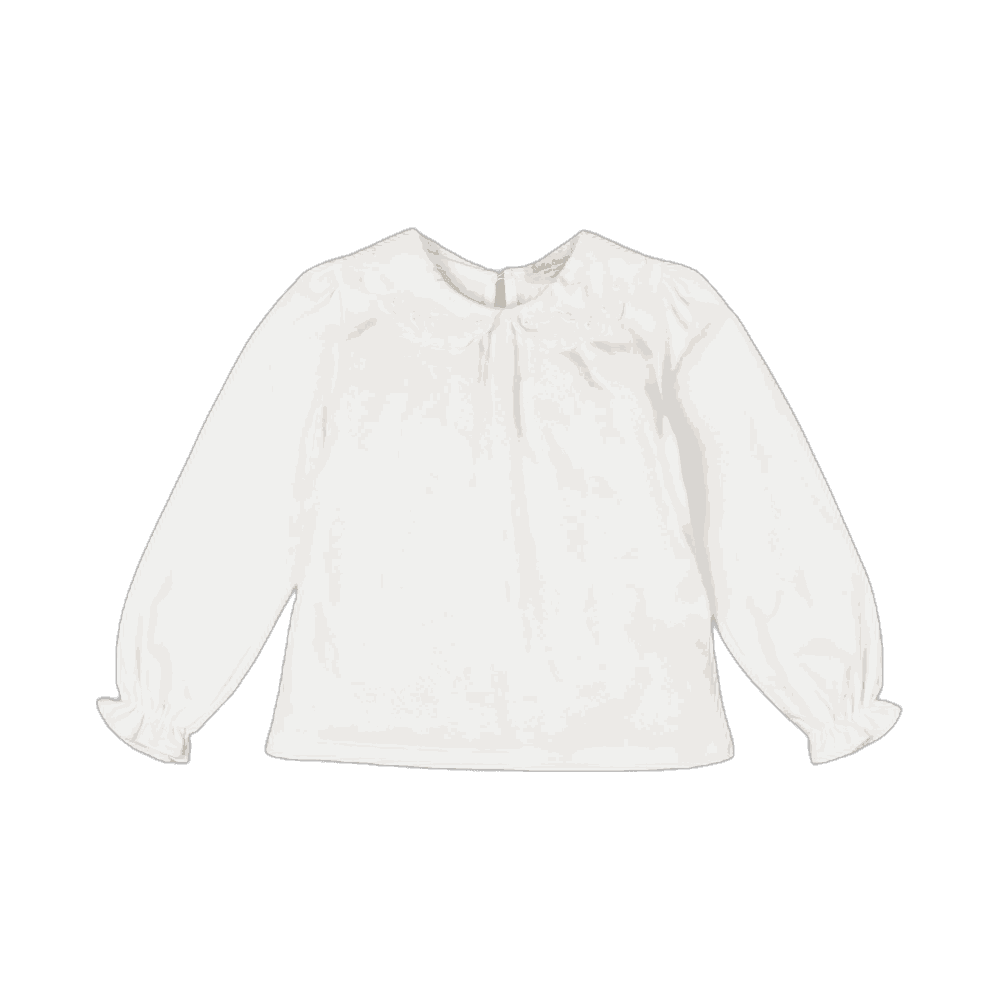 Girls Blouse - White Cotton